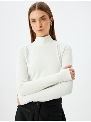Koton Uzun Kollu Slim Fit Boğazlı Yaka Polar Body