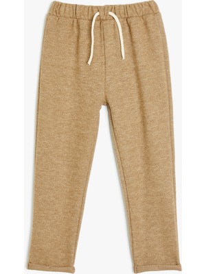 Koton Jogger Eşofman Altı Beli Bağlamalı Pamuk Karışımlı