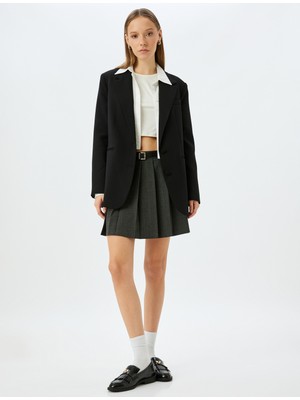 Koton x Inji - Pileli Kemer Detaylı Mini Etek