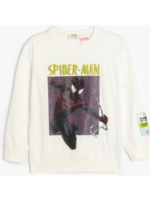 Koton Örümcek Adam Sweatshirt Baskılı Lisanslı Uzun Kollu Pamuklu