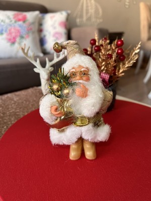 Aydizaynn Yılbaşı Noel Baba GOLD15 cm  Iplisakallıyeniyıl Christmas