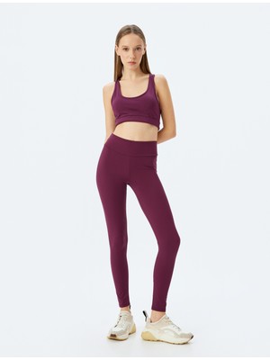 Koton Spor Tayt Yüksek Bel Yumuşak Tuşe Slim Fit