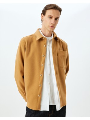 Koton Cep Detaylı Viskon Karışımlı Gömlek Ceket