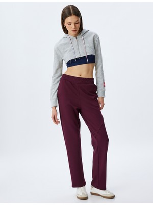 Koton Beli Lastikli Yüksek Bel Cepli Boru Paça Kalın Modal Kumaş Eşofman Altı