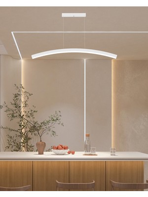 Hegza Lighting Luna (Beyaz Kasa, Doğal Beyaz) Ledli Modern Sarkıt LED Avize