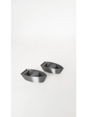 Minyatür Bahçem Minyatür Teraryum Gri Tekne 2 Adet