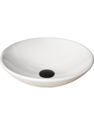 Aqua Bagno Minizia Tezgah Üstü Çanak Lavabo,batarya Deliksiz,40 cm Beyaz