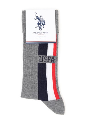 U.S. Polo Assn. Erkek Gri Melanj Soket 50299012-VR086