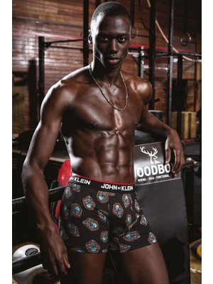 Cazibella Kulaklıklı Kuru Kafa Desen Lastikli Erkek Boxer