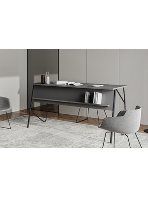Lagomood Ella Ofis Masası 150 cm Antrasit