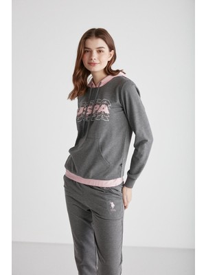 U.S. Polo Assn. 16945 Kadın Kapşonlu Pijama Takımı