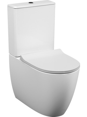 VitrA Sento 5987B403-0092 Rim-ex Duvara Tam Dayalı Klozet, VitrA Clean, 65 cm, Beyaz