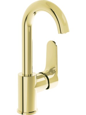 Artema Root Round A4275423 Döner Borulu Lavabo Bataryası, Altın