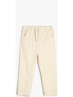 Koton Kadife Fitilli Eşofman Altı Beli Bağlamalı Cepli