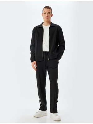 Koton Eşofman Altı Düşük Bel Beli Bağcıklı Biyeli Cep Detaylı Pamuk Karışımlı