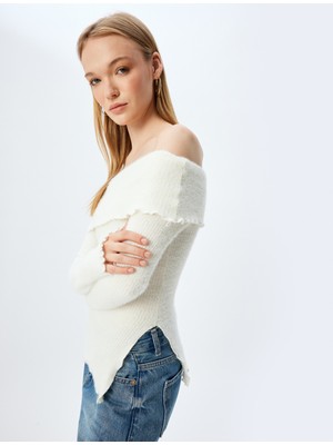 Koton x Inji - Madonna Yaka Bluz Uzun Kollu Omzu Açık