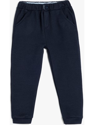 Koton Eşofman Altı Beli Lastikli Düğme Detaylı Cepli