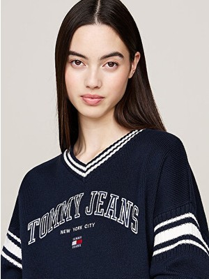 Tommy Hilfiger Tjw Crp Varsıty V-Neck Sweater