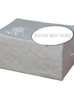 Isoteks Desen Baskılı Hurç Gri 74X46X46 cm