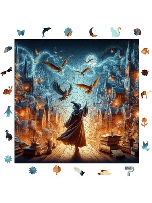 Pinecone Harry Potter Macerası Ahşap Puzzle Yetişkin Benzersiz Parçalı Yapboz Puzzle Yapıştırıcılı S1-06