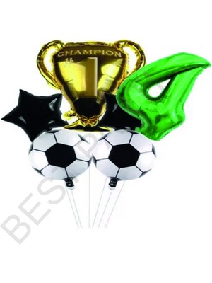 Best Parti Futbol Temalı Doğum Günü Balon Seti Yaş 4