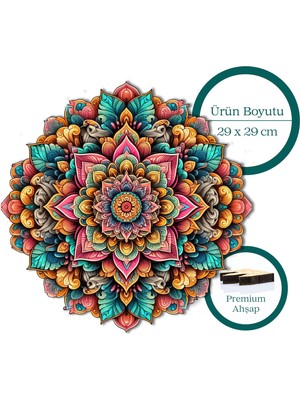 Pinecone Mandala Sanatı Ahşap Puzzle Yetişkin Benzersiz Parçalı Yapboz Puzzle Yapıştırıcılı Wz-05