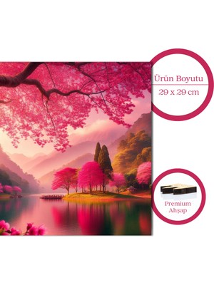 Pinecone Sakura Huzuru Ahşap Puzzle Yetişkin Benzersiz Parçalı Yapboz Puzzle Yapıştırıcılı S1-25