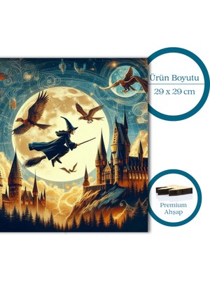 Pinecone Hogwarts'ın Gizemi Ahşap Puzzle Yetişkin Benzersiz Parçalı Yapboz Puzzle Yapıştırıcılı S1-07