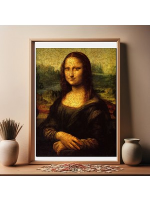 Pinecone Mona Lisa Ahşap Puzzle Yetişkin Benzersiz Parçalı Yapboz Puzzle Yapıştırıcılı R1-16