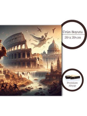 Pinecone Antik Roma Ahşap Puzzle Yetişkin Benzersiz Parçalı Yapboz Puzzle Yapıştırıcılı S1-17