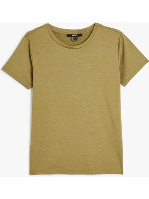 Koton Spor Tişört Bisiklet Yaka Kısa Kollu Rahat Kalıp