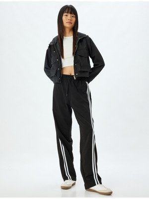 Koton Bol Paça Eşofman Altı Beli Bağcıklı Şardonlu Cep Detaylı