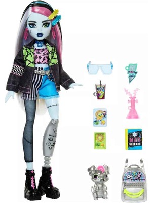 Monster High Ana Karakter Bebekler HPD53 - Siyah Ceketli Frankie Stein HXH73