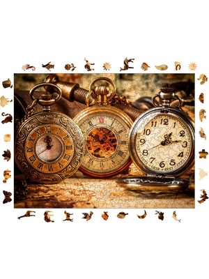 Pinecone Zamanın Tanıkları Ahşap Puzzle Yetişkin Benzersiz Parçalı Yapboz Puzzle Yapıştırıcılı R1-04