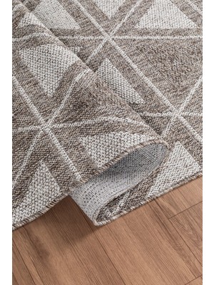 Valery Home Natura Premium Kalite Kaymaz Tabanlı Doğal Yıkanabilir Kilim Oturma Odası Balkon Bahçe Mutfak Kilim BK-103 Bej 160X230 cm