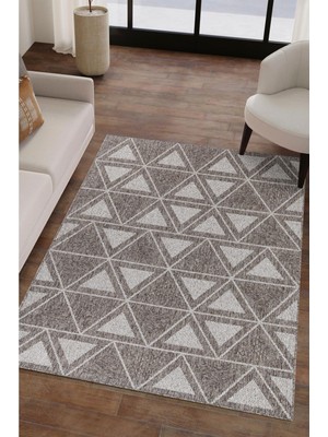 Valery Home Natura Premium Kalite Kaymaz Tabanlı Doğal Yıkanabilir Kilim Oturma Odası Balkon Bahçe Mutfak Kilim BK-103 Bej 160X230 cm