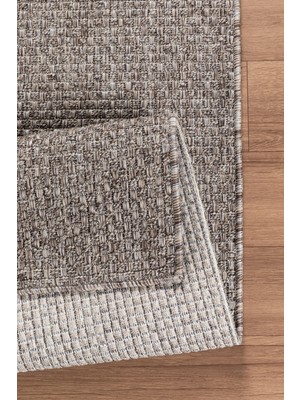 Valery Home Natura Premium Kalite Kaymaz Tabanlı Doğal Yıkanabilir Kilim Oturma Odası Balkon Bahçe Mutfak Kilim BK-102 Bej 100X300 cm