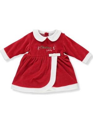 Kız Bebek Noel Kadifeyılbaşı Elbisesi 3766