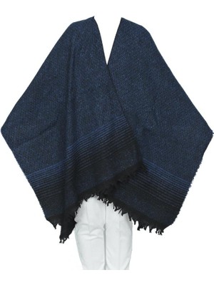 Lacivert Renk Balık Sırtı Model Panço