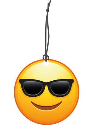 By Meyla Bymeyla Güneş Gözlüklü Emoji Görselli Oto Kokusu ve Oto Aksesuarı