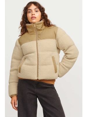 JJXX Jxlısa Teddy Puffer Jacke Krem Kadın Mont