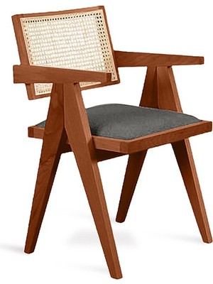 Gazzini Furniture Luna Pergel Hazeranlı Model Hasırlı Natural Ahşap Sandalye