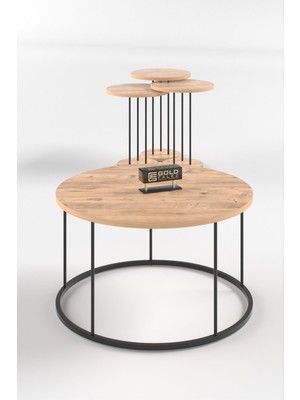 ORTA SEHPA VE ZİGON SEHPA TERRA SET ATLANTİK ÇAM