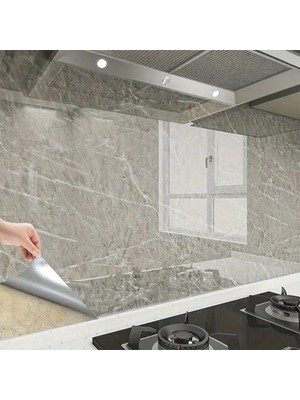 Lisinya Mermer Desenli Sticker Folyo Atina Grisi 60CM*5MT