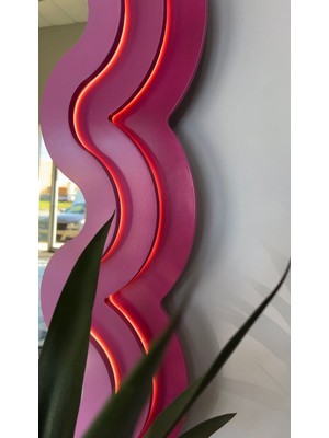 Lüks Modern Ledli Boy Ayna