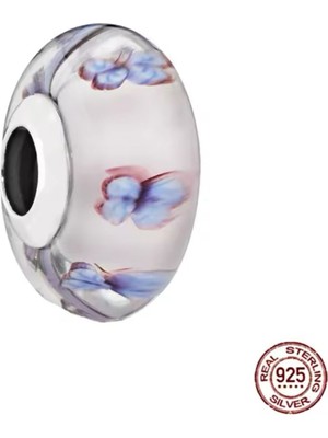 Hector Co Jewellery Murano Cam Kelebek Desenli Charm