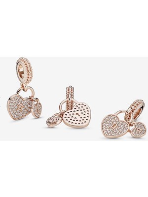 Hector Co Jewellery Pavé Dizim Kalpli Asma Kilit Sallantılı Charm