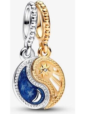 Hector Co Jewellery Ayrılabilir Güneş ve Ay Sallantılı Charm