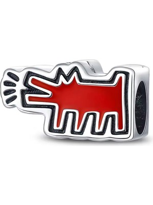 Hector Co Jewellery Keith Haring™ x Barking Dog Charm 925 Ayar Gümüş