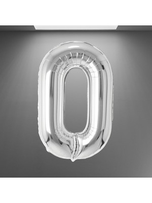 Grabo 0 Rakam Folyo Balon Gümüş 40'' 102 cm